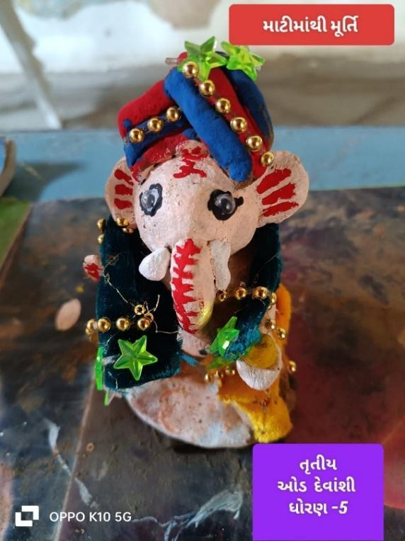 Award-winning eco-friendly Ganpati idol by standard 5 student