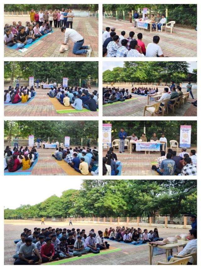 Comprehensive CPR training collage across 3 college campuses in Junagadh